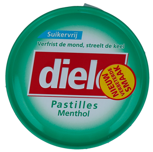 Diele Pastilles Groen Menthol Suikervrij 50GR 