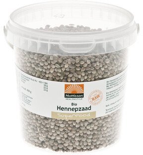 Mattisson HealthStyle Biologisch Hennepzaad Ongepeld 400GR 