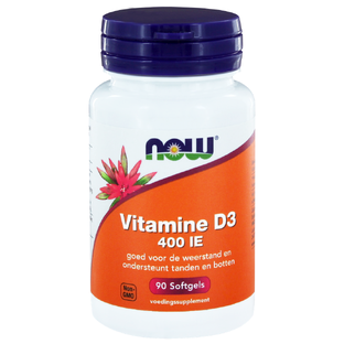 NOW Vitamine D3 400 IE Softgels 90ST 