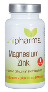 Unipharma Magnesium & Zink Tabletten 60TB 