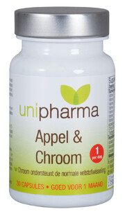 Unipharma Slank Appel & Chroom Capsules 30CP 