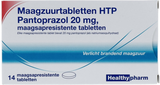 Healthypharm Maagzuurremmer Pantoprazol 20mg Tabletten 14TB 