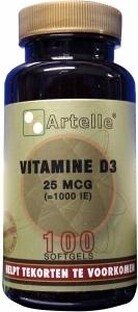 Artelle Vitamine D3 25mcg 100SG 