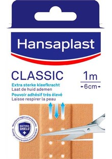 Hansaplast Classic Pleisters 1m x 6cm 1ST 