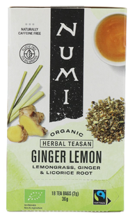 Numi Organic Tea Gember Citroen Decaf 16ST 