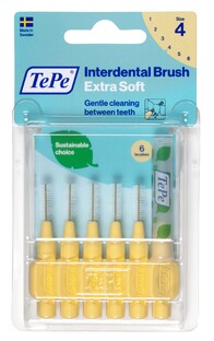 TePe Interdentale Rager Extra Soft Geel 0,7mm 6ST 