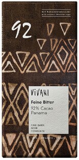 Vivani Chocoladereep Puur 92% Cacao 80GR 