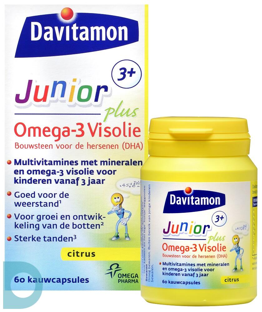 Davitamon 3+ Omega Visolie Kauwcapsules | voordelig online kopen | De Drogist