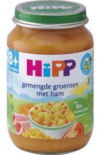 HiPP 8M+ Babymaaltijd Gemengde Groenten Met Ham 