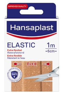 Hansaplast Pleisters Elastic 1m x 6cm 1ST 