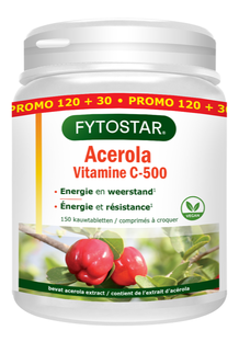 Fytostar Acerola C-500 Vitamine C Kauwtabletten 150KTB 