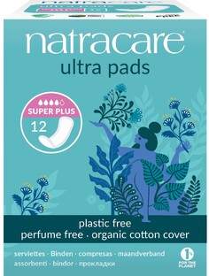 Natracare Ultra Pads Super Plus Maandverband 12ST 