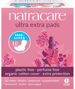 Natracare Ultra Extra Pads Super Maandverband 10ST 