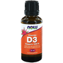 NOW Vitamine D3 Druppels 1000IE 30ML 