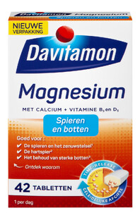 Davitamon Magnesium voor Spieren en Botten Tabletten 42TB 