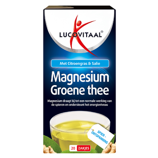 Lucovitaal Magnesium Groene Thee Zakjes 20ST 