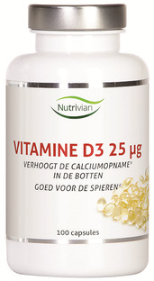 Nutrivian Vitamine D3 25mcg Capsules 100SG 