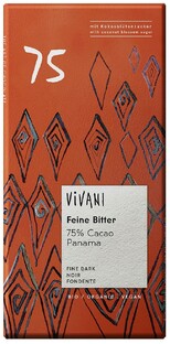 Vivani Chocoladereep Puur 75% Cacao 80GR 