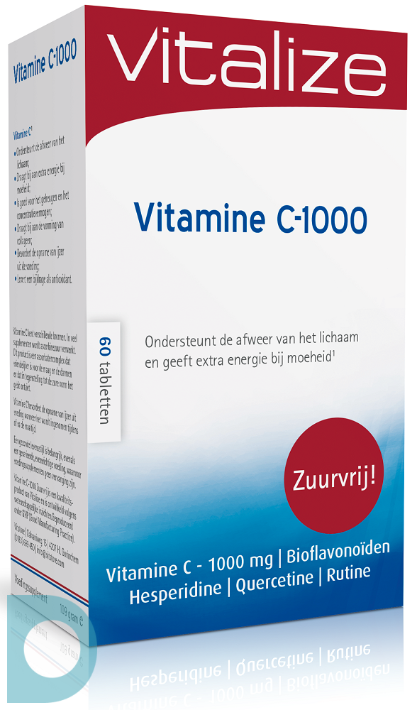 Diploma sjaal Jongleren Vitalize Vitamine C-1000 mg Zuurvrij Tabletten 60TB