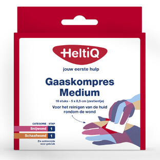 HeltiQ Gaaskompres Medium 16ST 