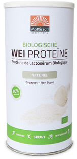 Mattisson HealthStyle Biologische Wei Proteïne Naturel 450GR 