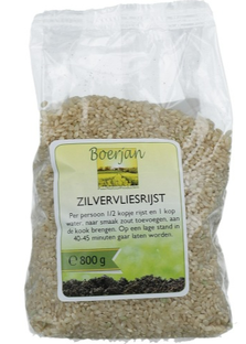 Boerjan Zilvervliesrijst 800GR 