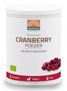 Mattisson HealthStyle Organic Cranberry Poeder 125GR 