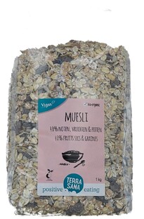 TerraSana Muesli 40% Noten, Vruchten & Zaden 1KG 