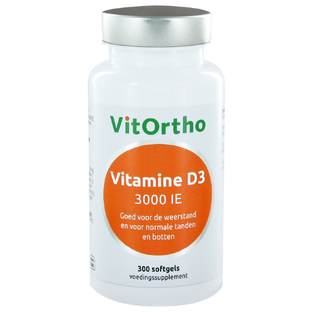 VitOrtho Vitamine D3 3000 IE Softgels 300ST 