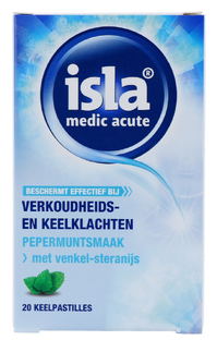 Isla Medic Acute Keelpastilles Pepermunt 20ST 