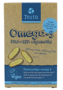 Testa Omega-3 Algenolie DHA & EPA Capsules 45VCP 