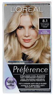 L'Oréal Paris Preference 8.1 Cool Blondes 174ML 