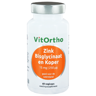 VitOrtho Zink Bisglycinaat En Koper Capsules 60VCP 