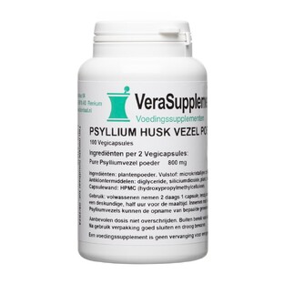 VeraSupplements Psyllium Husk Vezels 400 mg Capsules 100VCP 