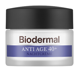 Biodermal Anti Age Nachtcrème 40+  met niacinamide & peptide 50ML 