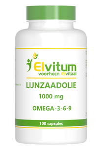 Elvitum Lijnzaadolie 1000mg Capsules 100CP 