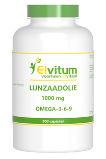 Elvitum Lijnzaadolie 1000mg Capsules 200CP 