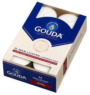 Gouda Maxi Lichten 10 Uur Wit 12ST 