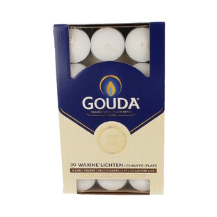 Gouda Waxinelichten 8 Uur Wit 30ST 