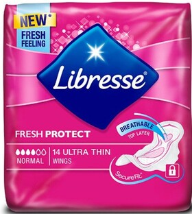 Libresse Ultra Thin Normal Wings Maandverband 14ST 