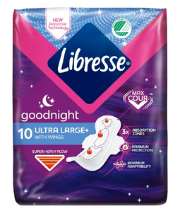 Libresse Ultra Goodnight Maandverband L - 10ST 