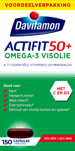 Davitamon Actifit 50 Plus Omega-3 Visolie Capsules 150CP 