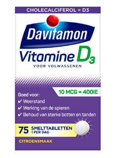 Davitamon Vitamine D 400IE Smelttabletten Citroen 75TB 