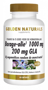 Golden Naturals Borage-Olie 1000mg Capsules 60CP 