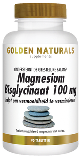 Golden Naturals Magnesium Bisglycinaat Tabletten 90TB 