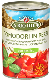 La Bio Idea Tomatenstukjes Basilicum 400GR 