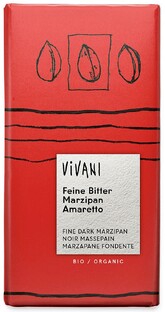 Vivani Chocoladereep Puur met Marsepein 100GR 