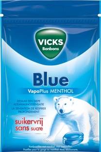 Vicks Blue Zak Suikervrij 72GR 