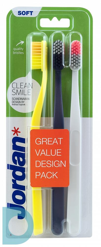 Somber Tranen Koken Jordan Tandenborstel Clean Smile Soft 3-pack