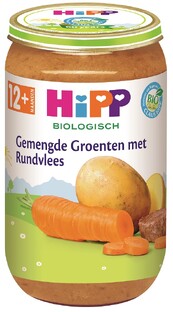 HiPP 12M+ Gemengde Groenten met Rundvlees 250GR 